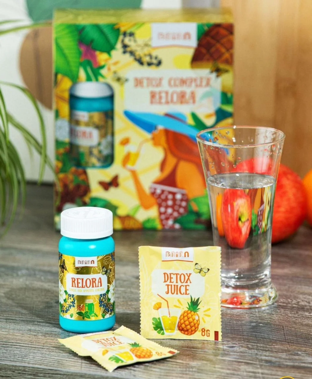 Detox Complex Relora Pineapple, 60 капсул + 30 саше