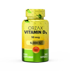 Orzax Vitamin D3 5000 IU, 360 капсул